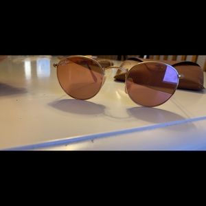 Ray-Ban Rose gold Mirror glasses